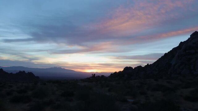 Sunrise Landscape Time-Lapse At The Toms Thumb Trailhead In Scottsdale Arizona 