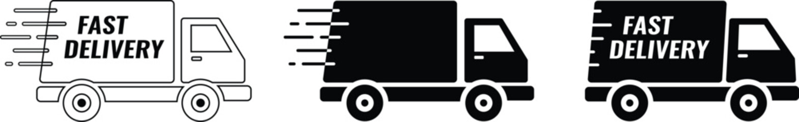 Delivery icon, truck delivery icon, shipping delivery truck icon, truck shipping logo, shipping symbol © Taslima