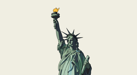 The Statue of Liberty, a colossal neoclassical sculpture on Liberty Island in New York Harbor, stands as a symbol of freedom and democracy. © Naruto