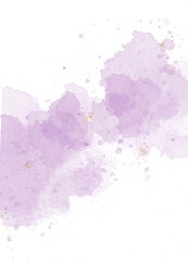 Obraz premium Pastel purple watercolor paint brush glitter for wedding elements. or card templates for greetings or invitations .Colorful hand painted texture.