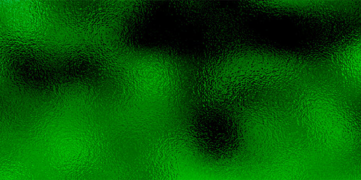 green Foil Texture Background with Glass Effect or sea green glass texture. Abstract gradient bright light reflection and shiny rough texture surface. Glass effect background