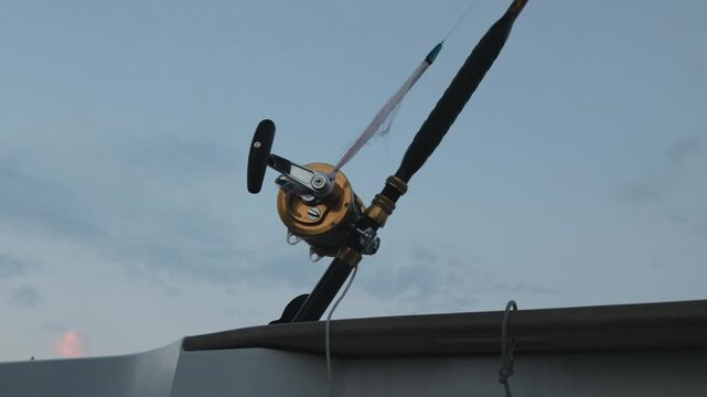 fishing rod on the sky