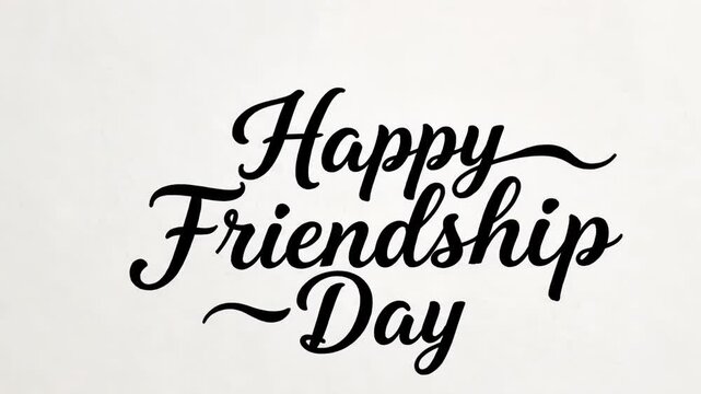 Happy friend elegant calligraphy text