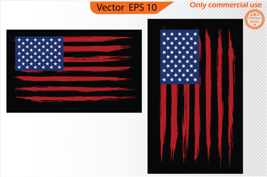 United states of America. USA Flag - Distressed American flag, eps 10, patriot flag, military flag. American flag. Only commercial use. My original work.	
