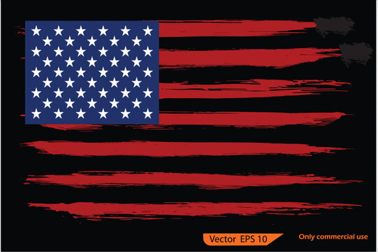American flag grunge. United states flag. USA Flag - Distressed American flag. Only commercial use. 	