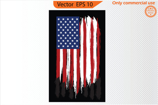 United states flag. American flag vector. American flag vector illustration. EPS 10, patriot flag, military flag, American flag.	
