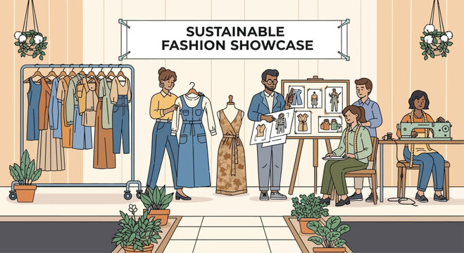 Sustainable Fashion Showcase Event Featuring Designers.