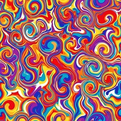 Obraz premium Vibrant Swirling Abstract Color Pattern