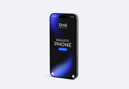 Dark Titanium Smartphone Mockup