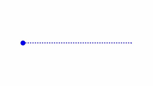 Dotted Path Line from Start to End Point animation in  4K animation with alpha channel  Animation of a path from one point to another in 4k in transparent 