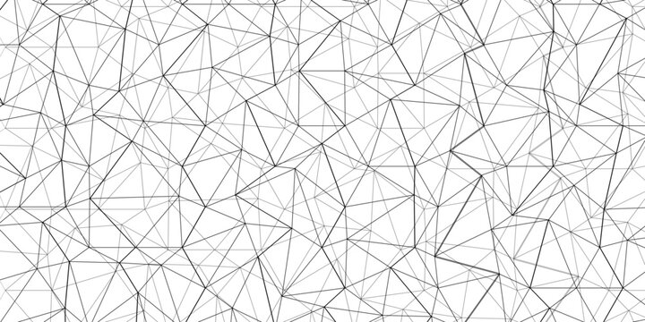 Abstract of simple gray line triangle pattern geometric background. Seamless geometric polygonal repeatable pattern swatch background, Trendy design vector background for web backdrop orpaper print.