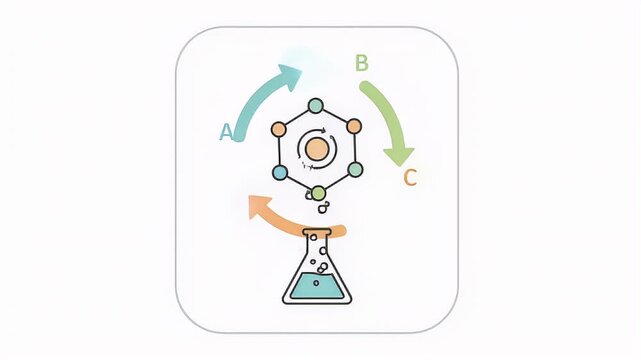 Science and Technology Icons Animated.