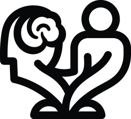 Obraz premium brain growth, person nurturing plant