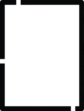 square frame, white background, black border
