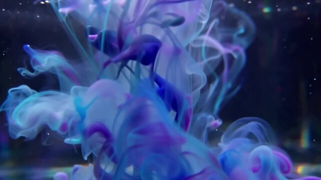Fluid motion abstract shapes with blue purple smoke ink swirl colorful vibrant dynamic artistic pattern wave flow liquid gradient texture creativity fantasy energy splash underwater paint smooth