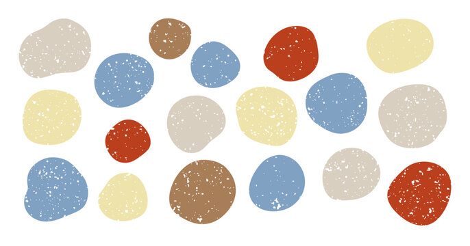 Minimal background with random textured circular shapes