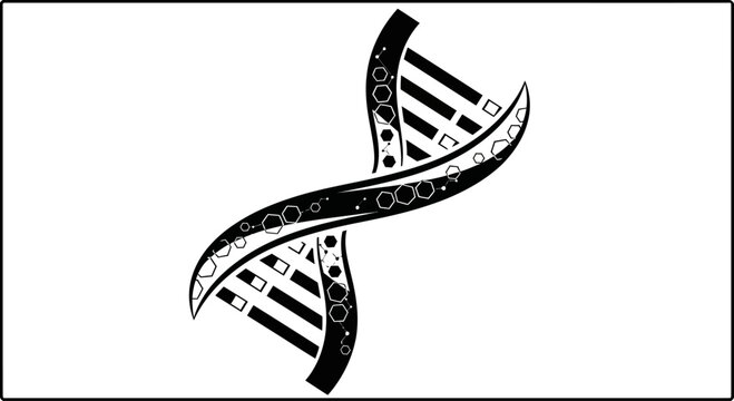 Abstract DNA Helix Illustration