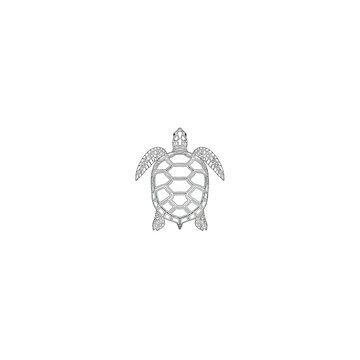 Turtle Shell Reptile Animal Illustration.