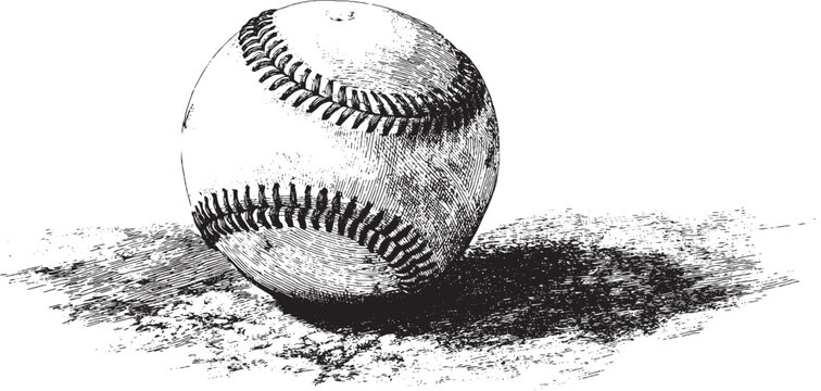 Baseball ball vector illustration. This vector illustration can be used in any size you like for advertising, logos, and other work.