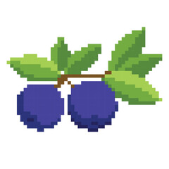 Fototapeta premium Pixel Art Huckleberry - Pixel Boyama Art Sample