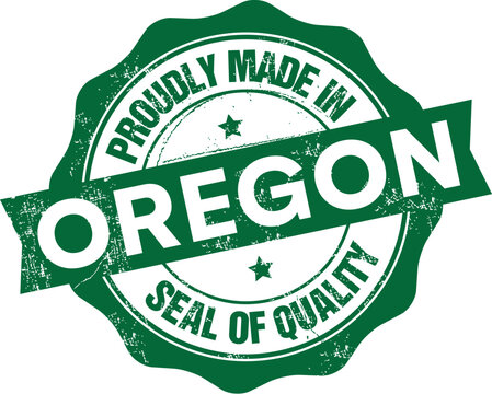 Proudly Made In Oregon Rubber Stamp