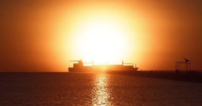 Cargo Vessel Movement at Dawn Timelapse | T1.8 Lens, 4K, 12-Bit Braw HQ Video
