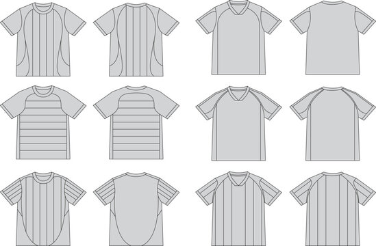 Vector Retro Jersey Design Templates Collection