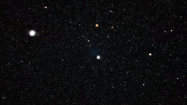 Deep space panorama with distant glowing stars and nebulae celestial background for science fiction exploration