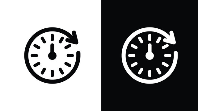 Uptime icon and downtime symbol simple flat design illustration server status monitoring concept