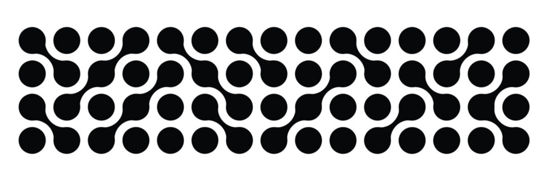 Connected dots icon circles pattern sign integration symbol abstract point movement connected round blobs transition metaballs smooth fluid vector illustration modern design.