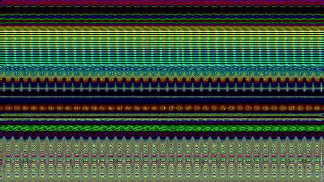 Colorful RGB Glitch Transition with Digital Pattern Distortion and Wave Signal Texture