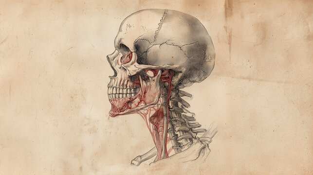 International Scurvy Awareness Day:Vintage 19th-century medical illustration plate showing the human body with detailed anatomical cross-sections highlighting scurvy symptoms bleeding gums