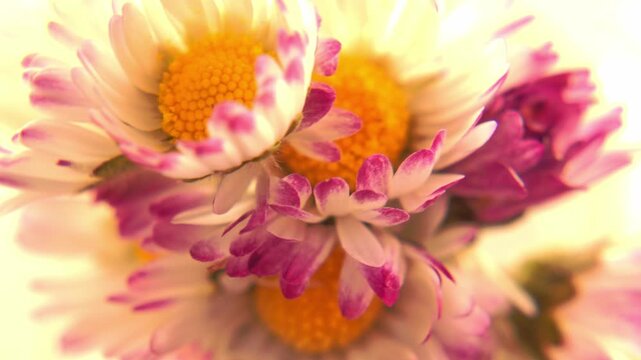 Flowers depicted in soft colors. Time lapse.