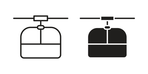 Chairlift icon for graphic and web design. EPS10 © Cristiane