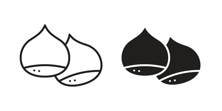 Chestnut icon for graphic and web design. EPS10
