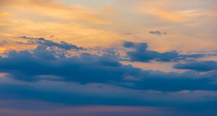 Fototapeta premium colored clouds at sunset