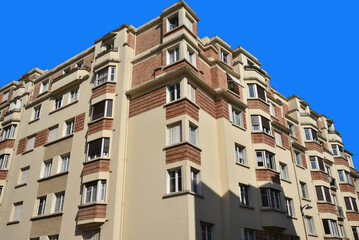 Naklejka premium Façades brique et pierre à Paris