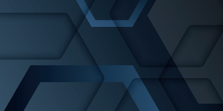 3D abstract background with realistic hexagonal concave lines effect. Futuristic tech design with glowing geometric layers. Modern graphic design template. EPS. 2