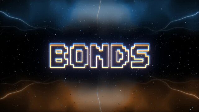 Bonds Neon text with retro style background