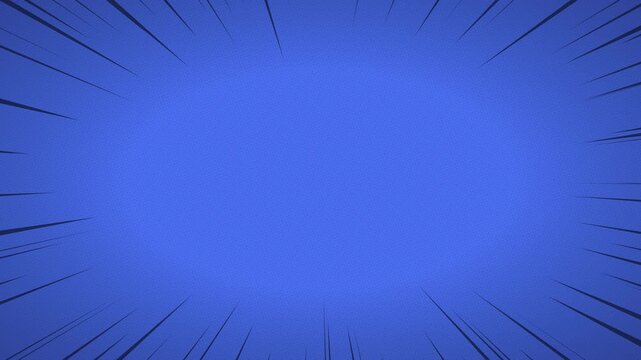 Dynamic comic book style speed lines background with a blue gradient and subtle halftone pattern creating a sense of motion and energy