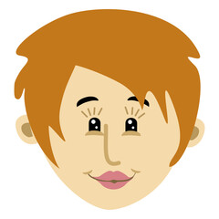 Girl cartoon head character