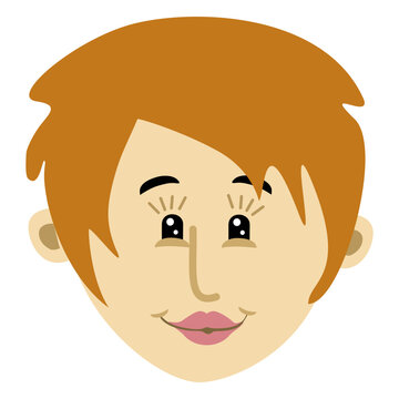 Girl cartoon head character