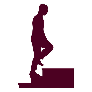 Bald Guy Climbing Stairs Sequence 6