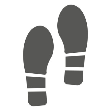 Pair of human footprint icon