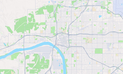 Naklejka premium Tulsa Oklahoma map