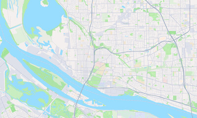 Naklejka premium Vancouver Washington map