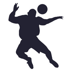 Obraz premium Silhouette soccer player