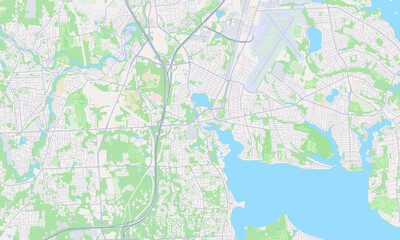 Naklejka premium Warwick Rhode Island map