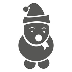 Naklejka premium Snowman cartoon icon