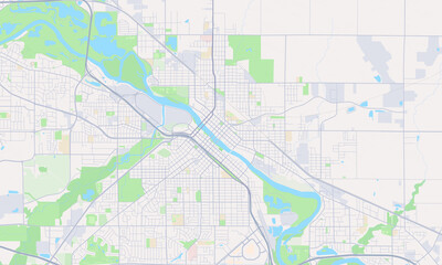 Fototapeta premium Waterloo Iowa map